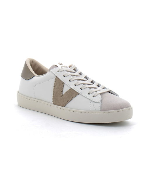 Baskets Basses à Lacets en Cuir Pour Femme - Kiabi