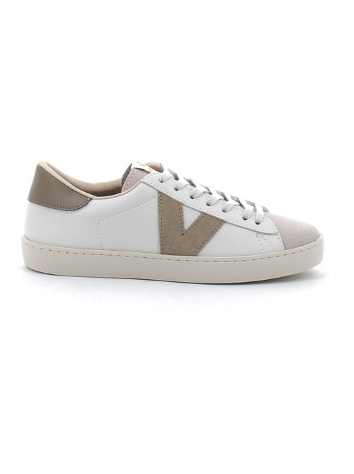 Baskets Basses à Lacets en Cuir Pour Femme - Kiabi