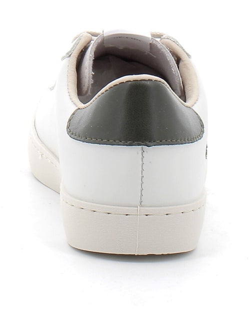 Baskets Basses à Lacets en Cuir Pour Femme - Kiabi