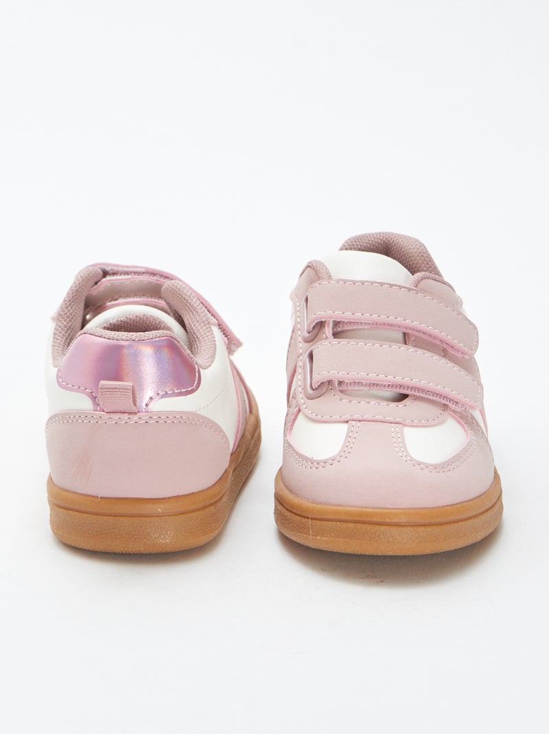 Baskets basses à scratchs ROSE - Kiabi