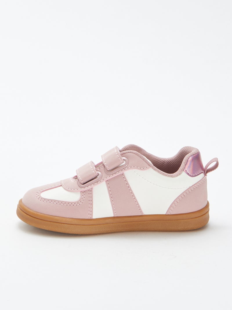 Baskets basses à scratchs ROSE - Kiabi