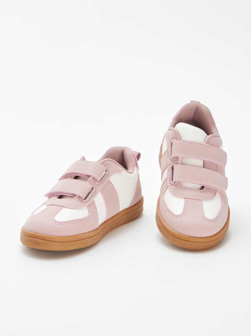 Baskets basses à scratchs ROSE - Kiabi