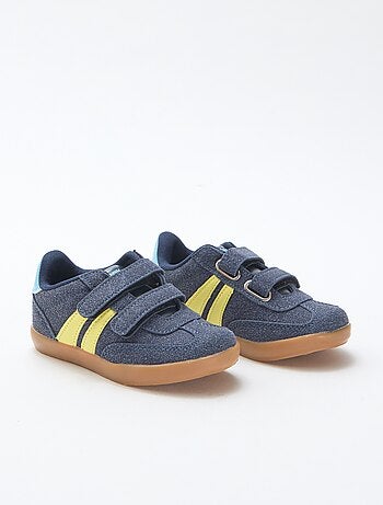 Baskets basses à scratchs tricolore