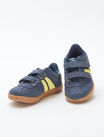 Baskets basses à scratchs tricolore