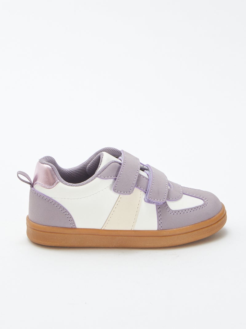 Baskets basses à scratchs Violet - Kiabi