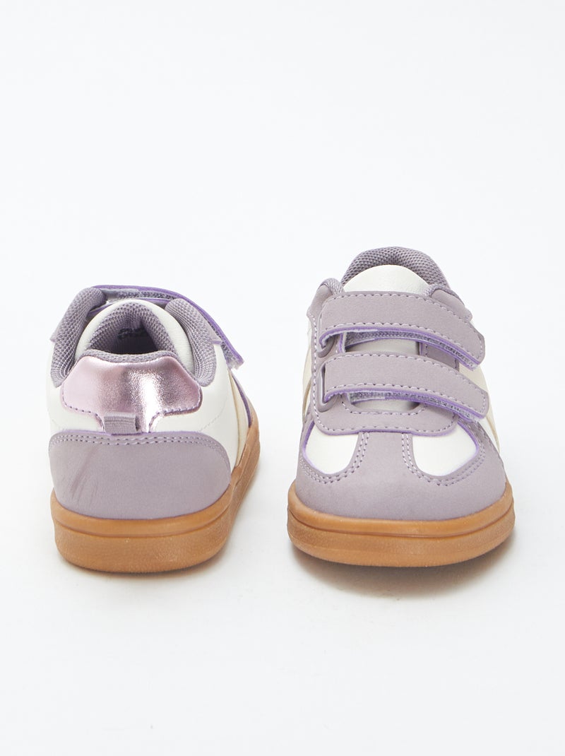 Baskets basses à scratchs Violet - Kiabi