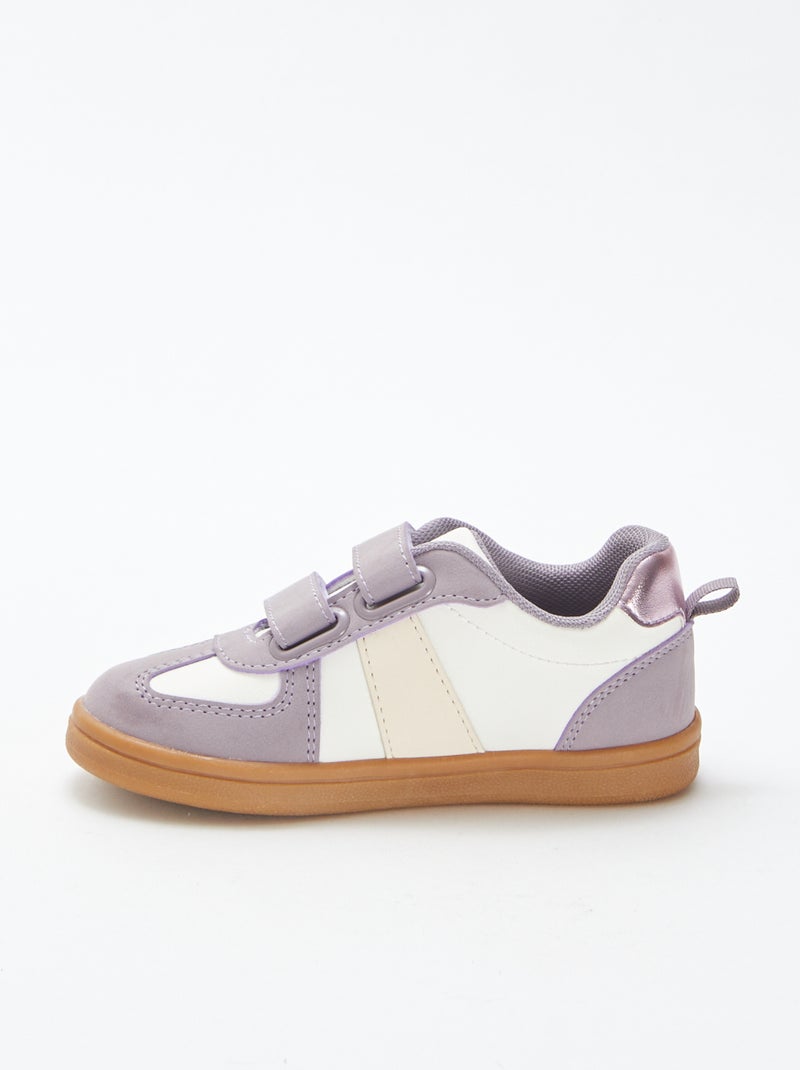 Baskets basses à scratchs Violet - Kiabi