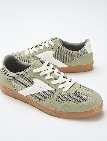 Baskets basses avec détails en textile