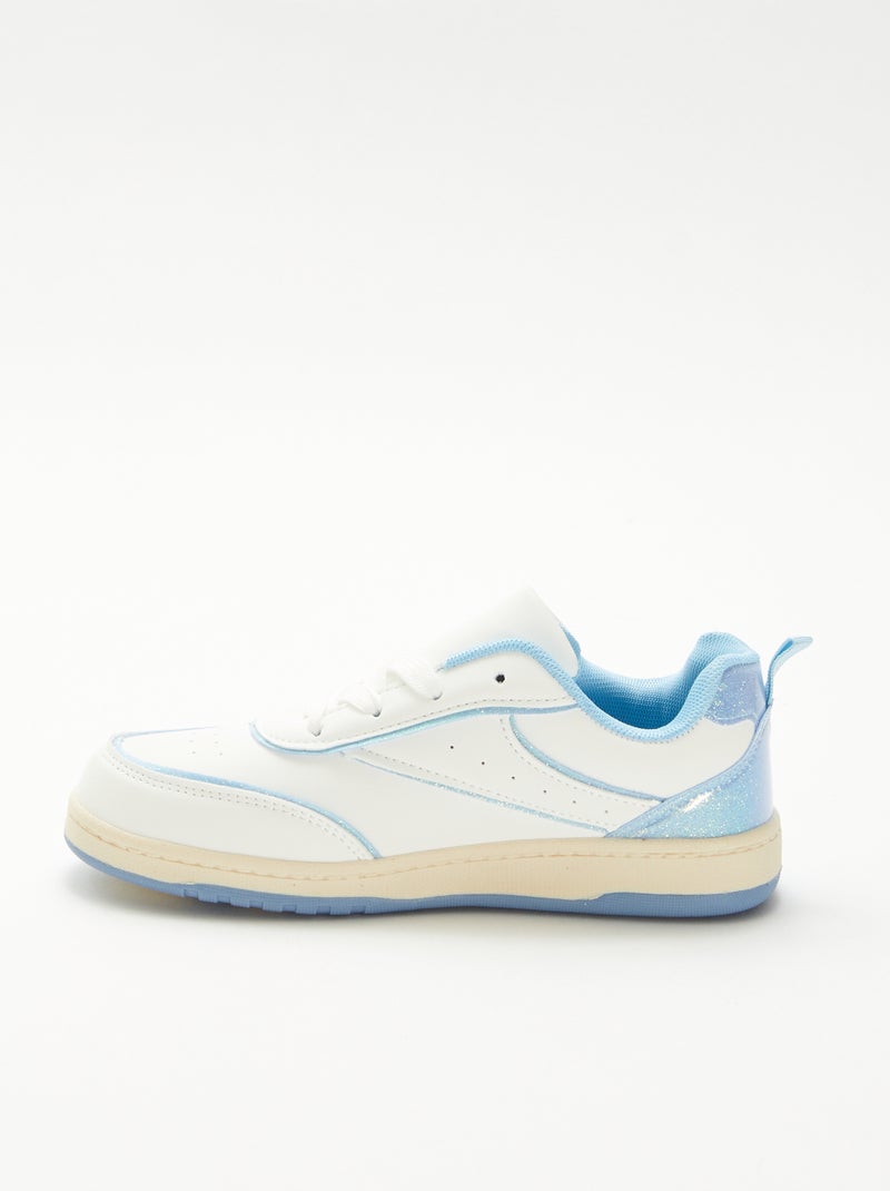 Baskets basses avec détails pailletés Bleu - Kiabi