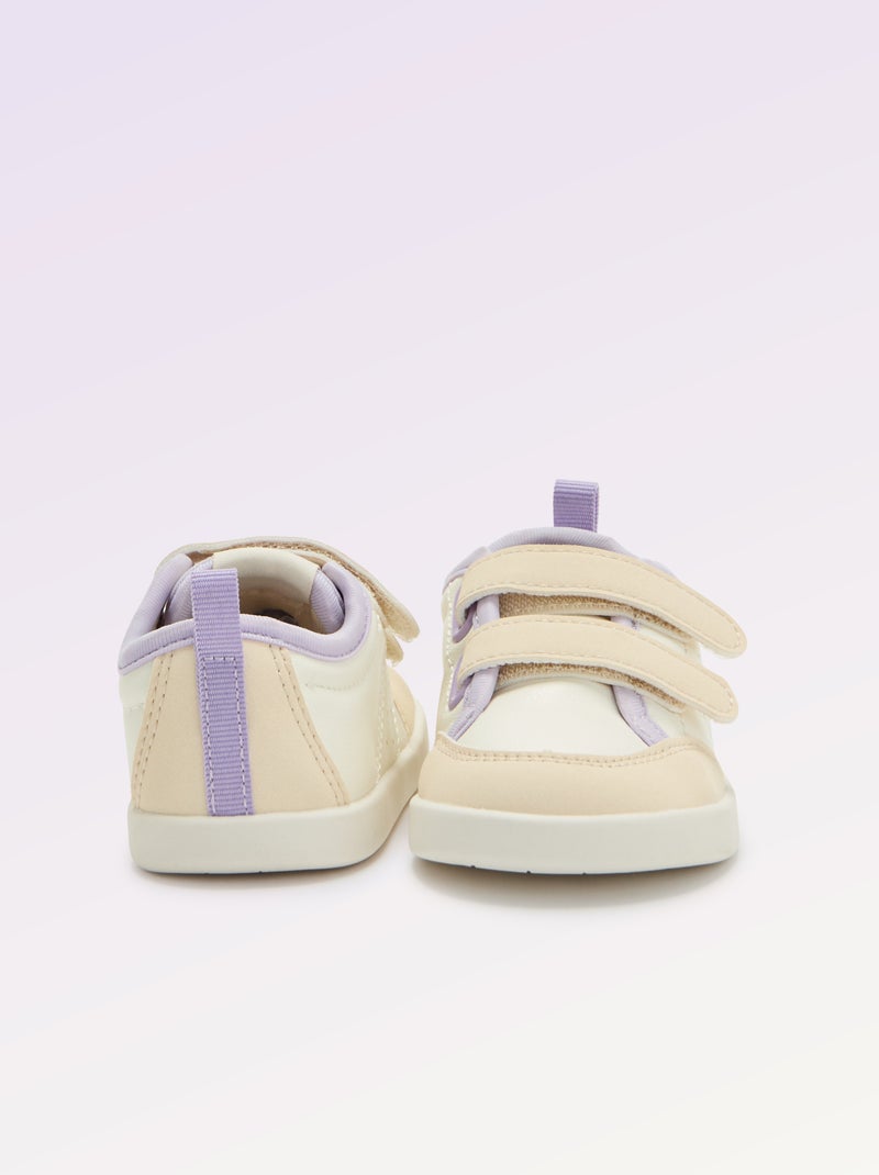 Baskets basses avec ouverture par scratch - Barefoot Blanc - Kiabi