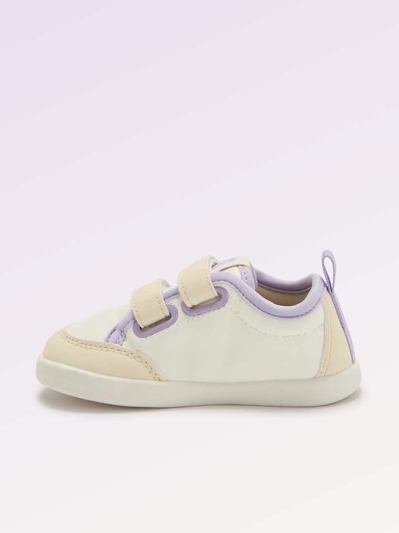 Baskets basses avec ouverture par scratch - Barefoot Blanc - Kiabi