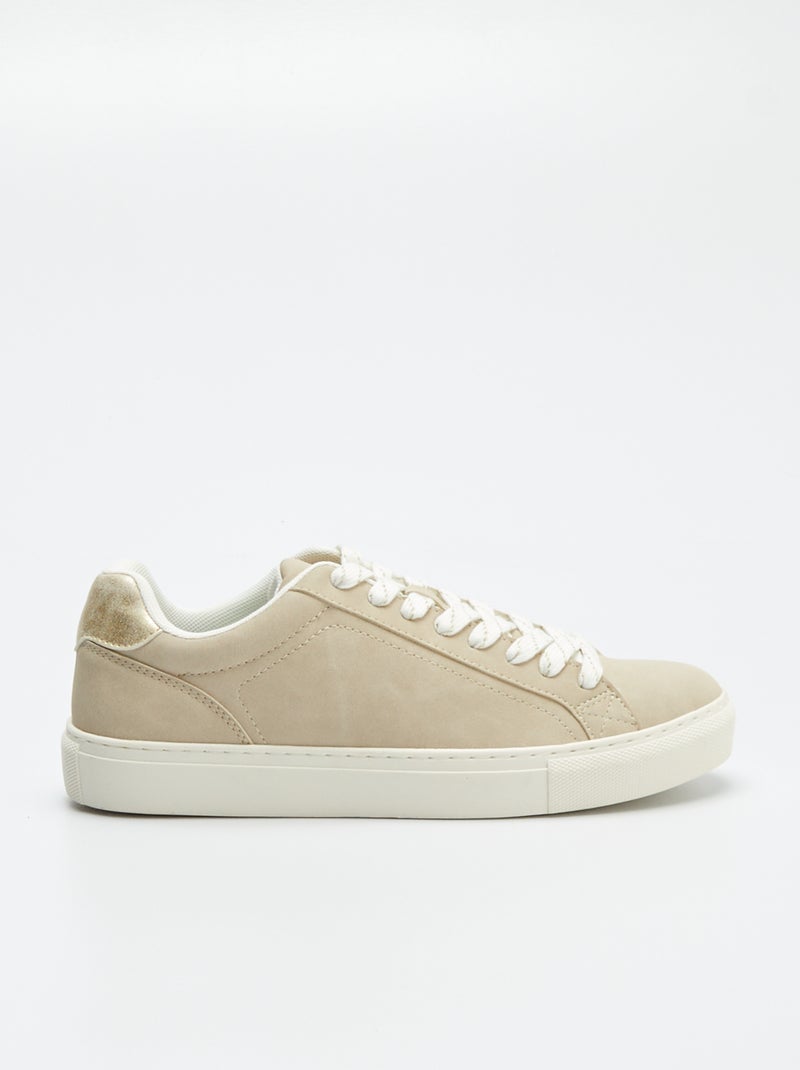 Baskets basses Beige - Kiabi