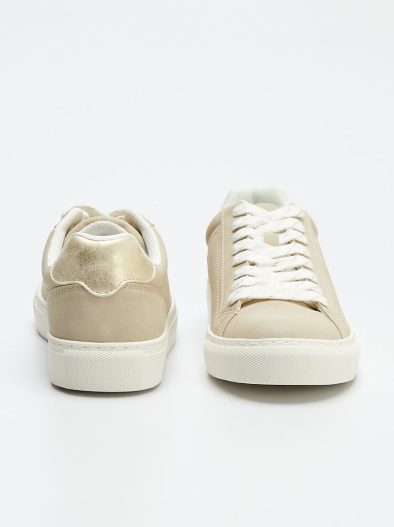 Baskets basses Beige - Kiabi