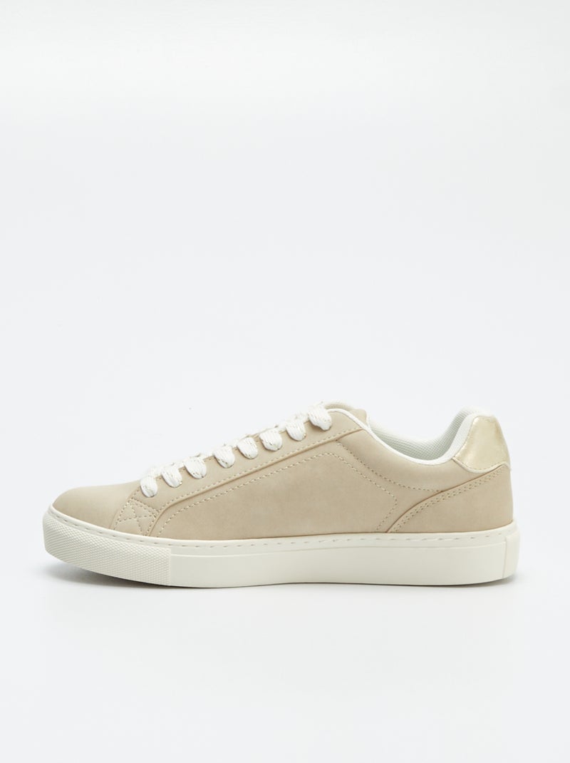 Baskets basses Beige - Kiabi