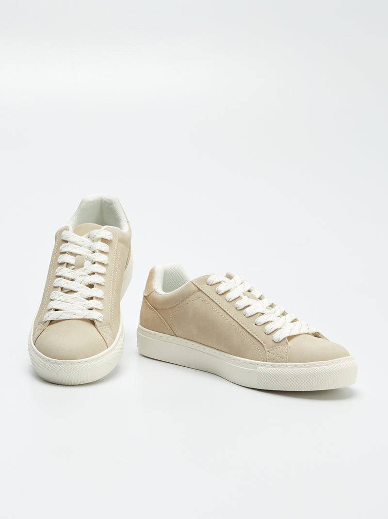 Baskets basses Beige - Kiabi