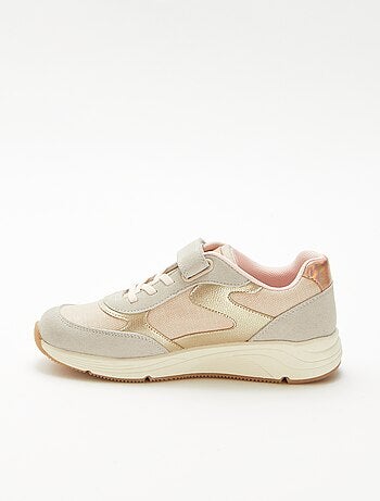 Baskets basses bi matière