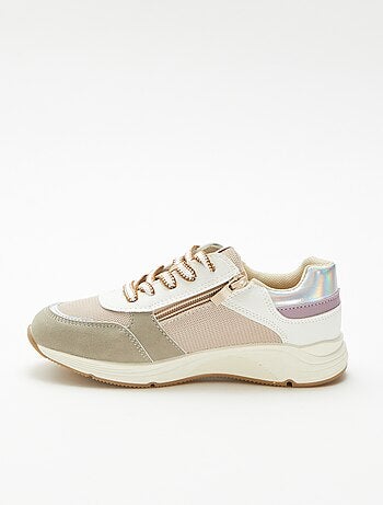 Baskets basses bi-matière