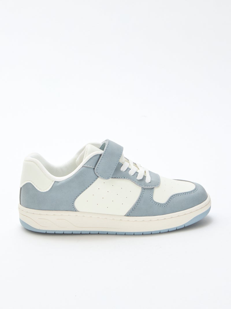 Baskets basses bicolores Bleu - Kiabi
