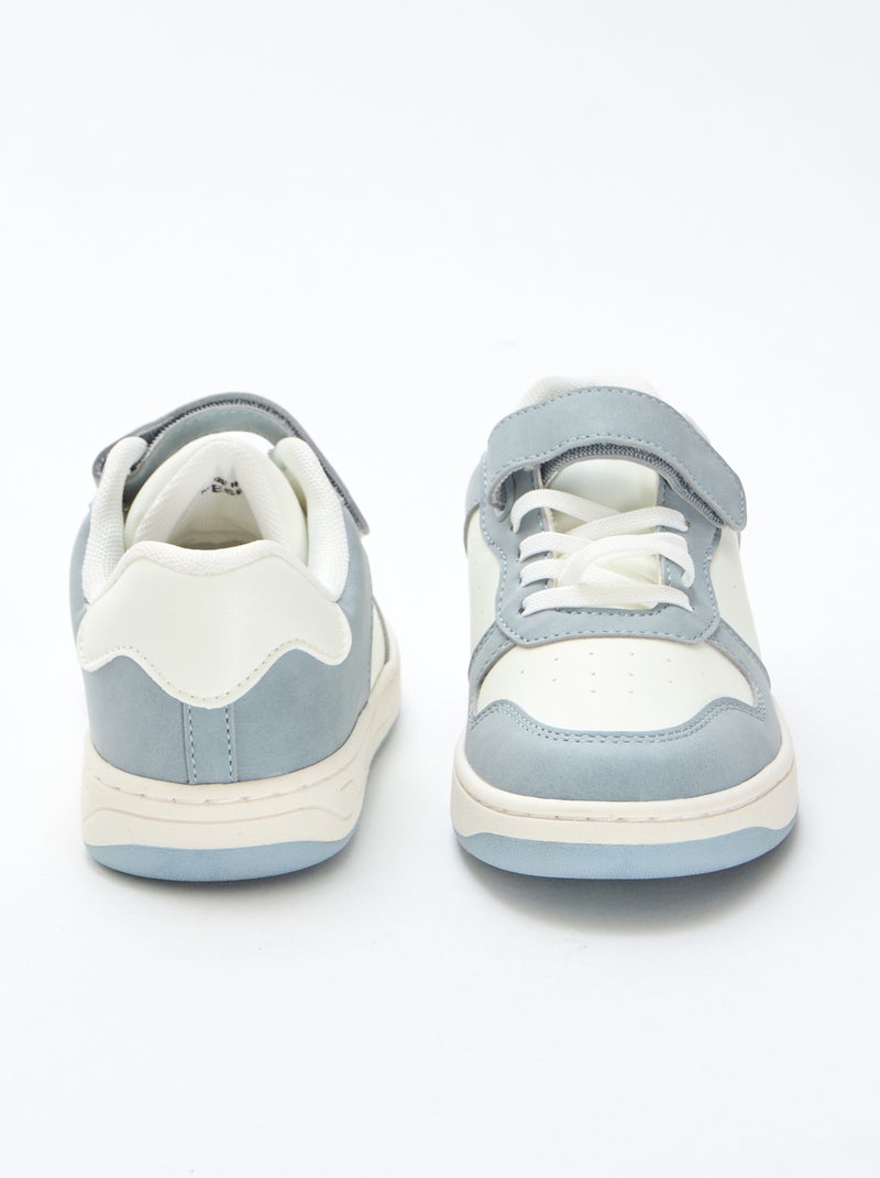 Baskets basses bicolores Bleu - Kiabi