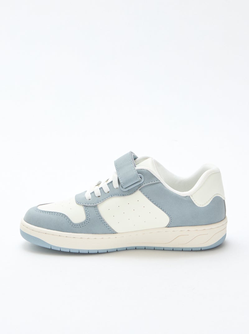 Baskets basses bicolores Bleu - Kiabi
