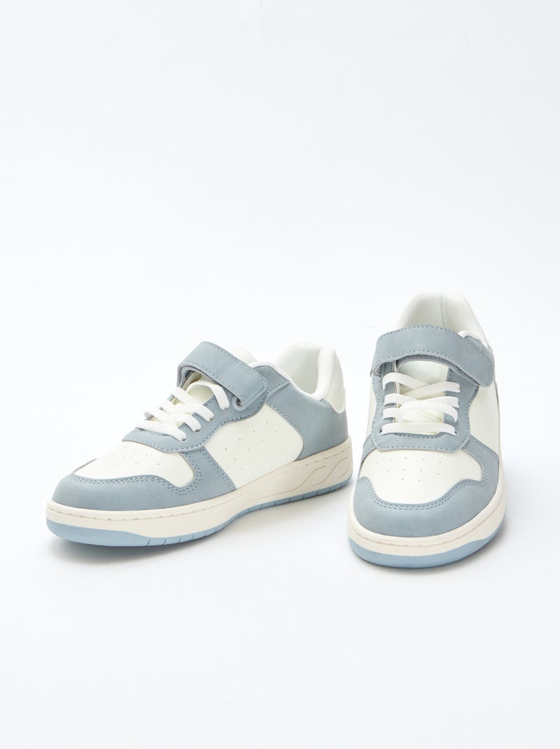 Baskets basses bicolores Bleu - Kiabi