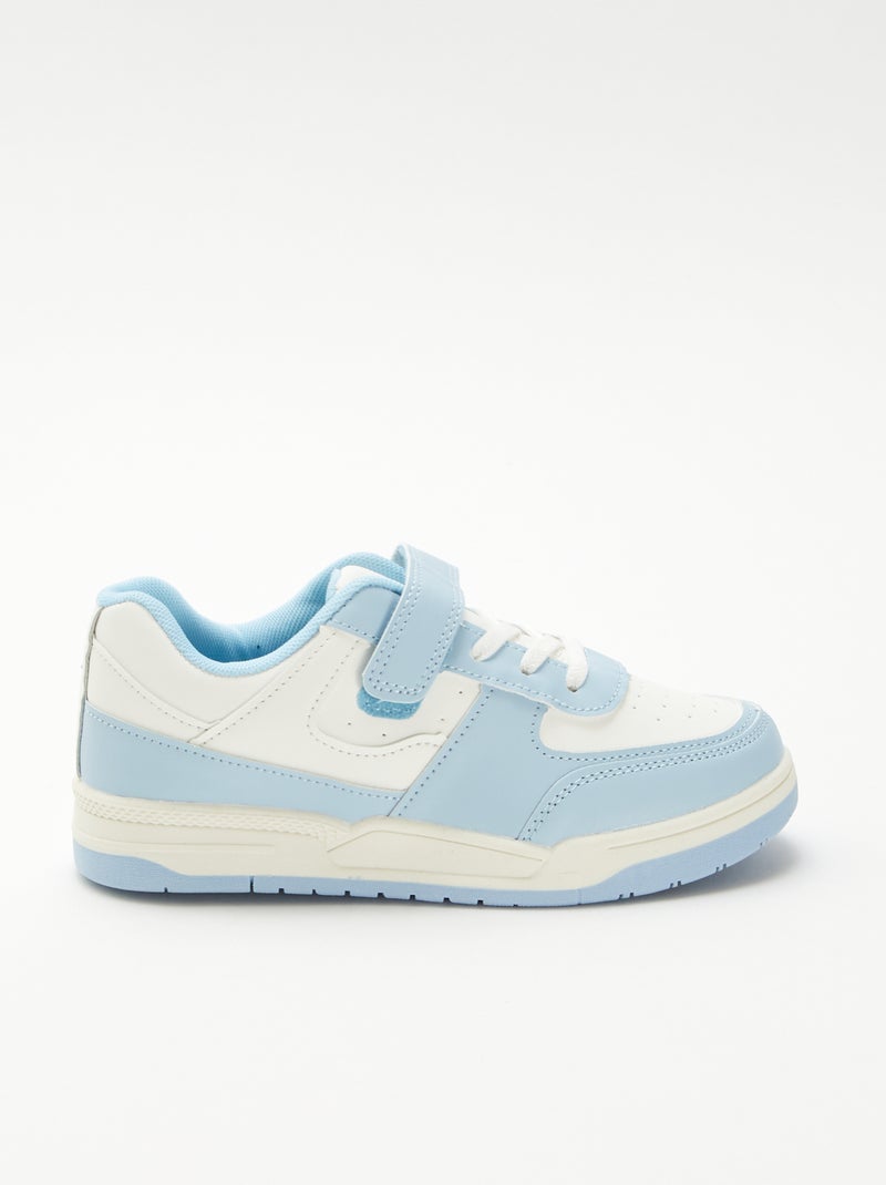Baskets basses bicolores Bleu - Kiabi