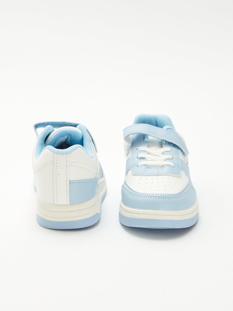 Baskets basses bicolores Bleu - Kiabi