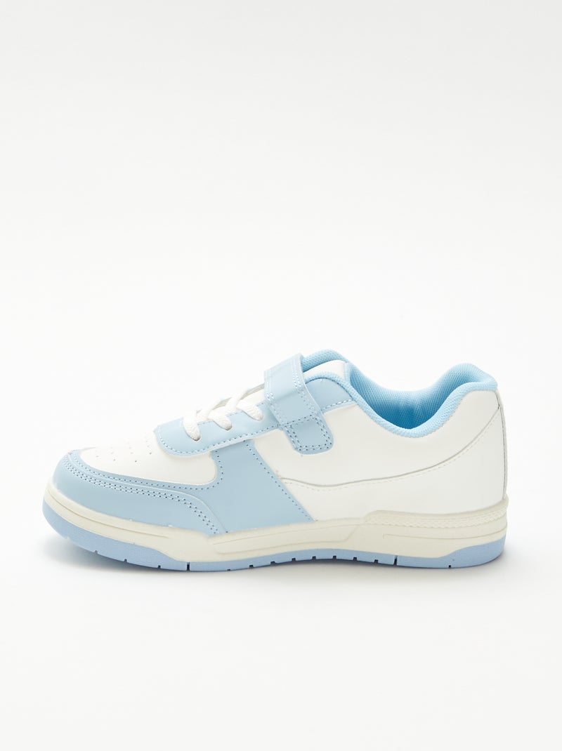 Baskets basses bicolores Bleu - Kiabi