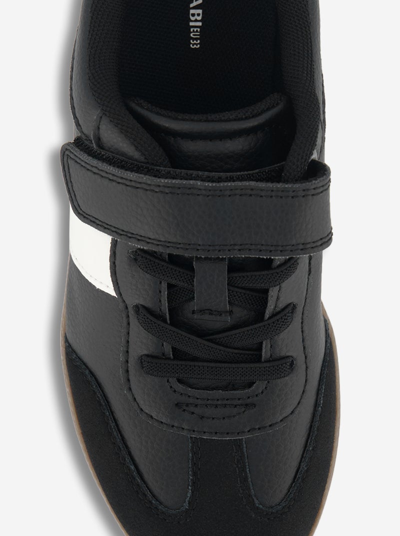 Baskets basses bicolores Noir - Kiabi