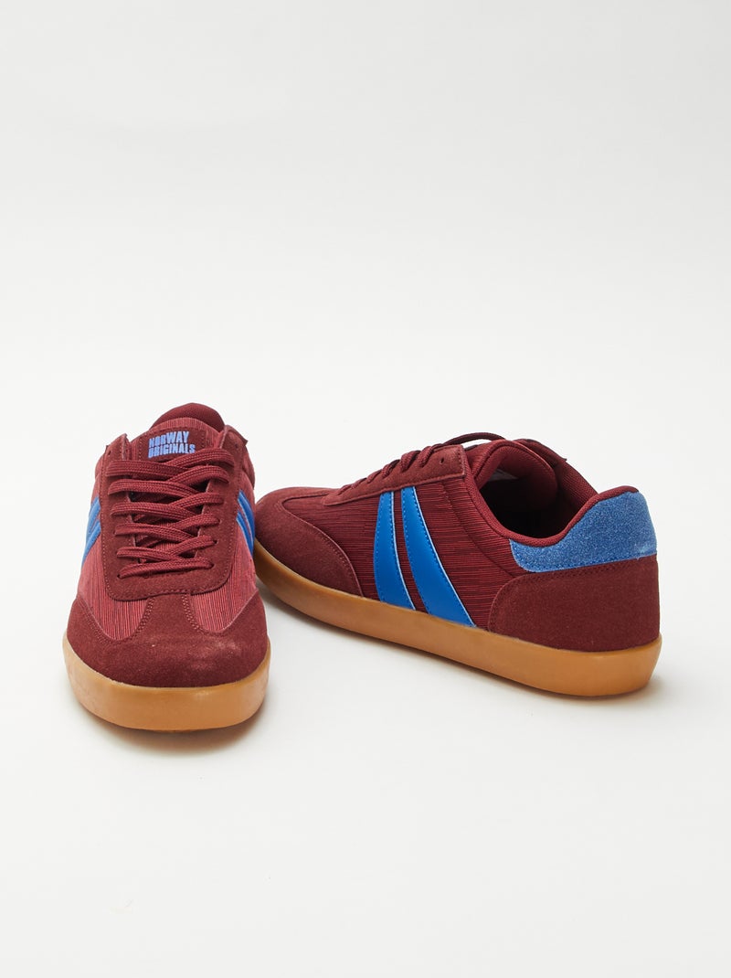 Baskets basses bicolores Violet - Kiabi