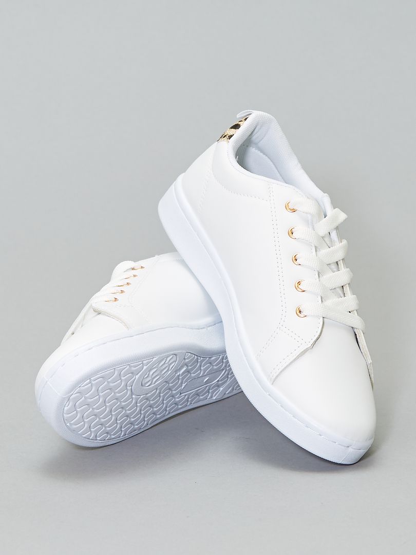 basket blanche leopard