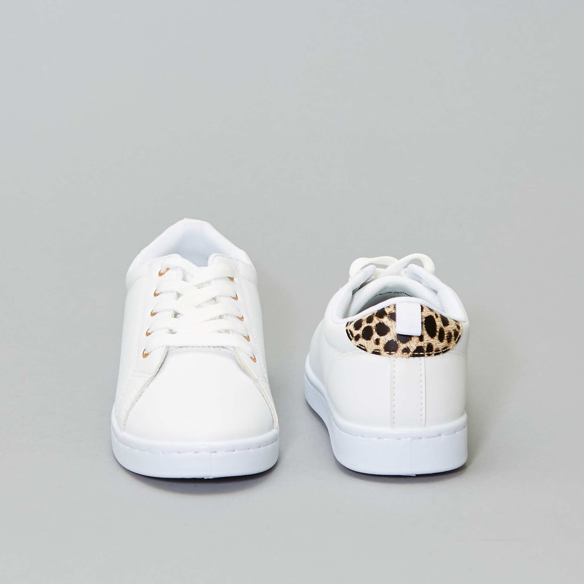 basket blanche leopard