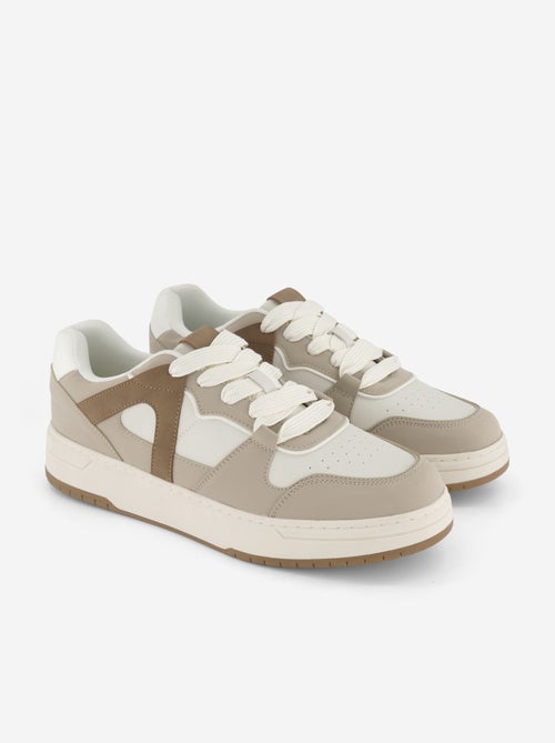 Baskets basses en simili - Kiabi