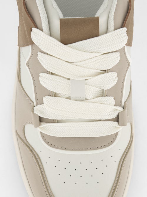 Baskets basses en simili - Kiabi