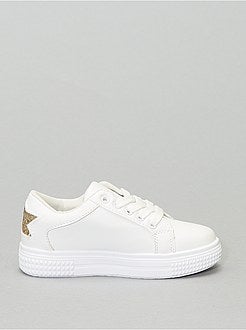 Baskets basses en simili - Kiabi