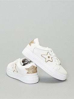 Baskets basses en simili - Kiabi