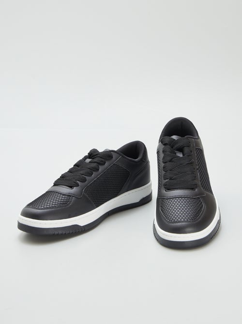 Baskets basses en simili - Kiabi