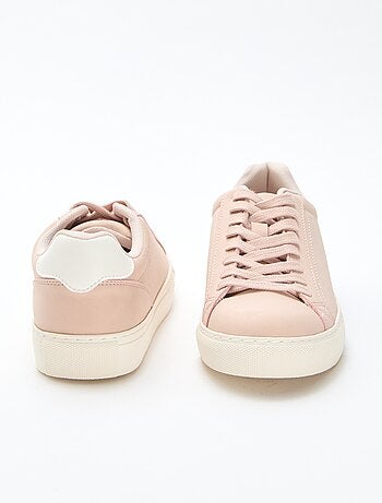 Baskets basses en suédine brillant