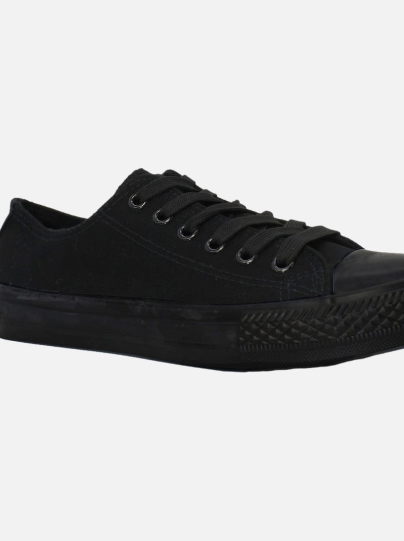 Baskets basses en toile Kebello Noir Noir - Kiabi