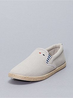 Baskets basses en toile slip-on - Kiabi