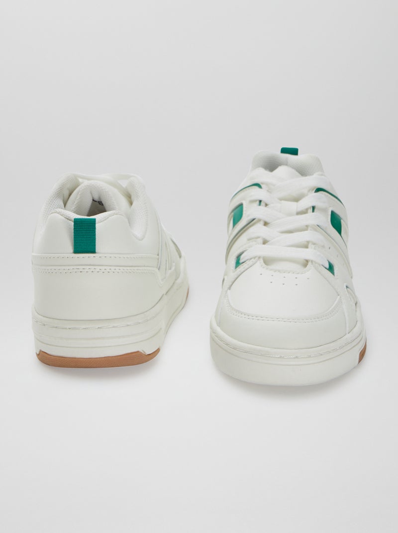 Baskets basses esprit sportif BLANC - Kiabi