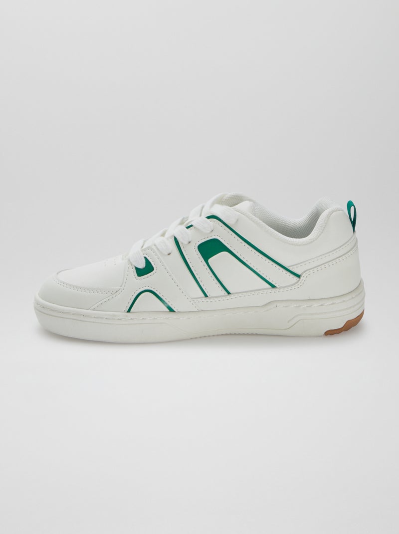 Baskets basses esprit sportif BLANC - Kiabi