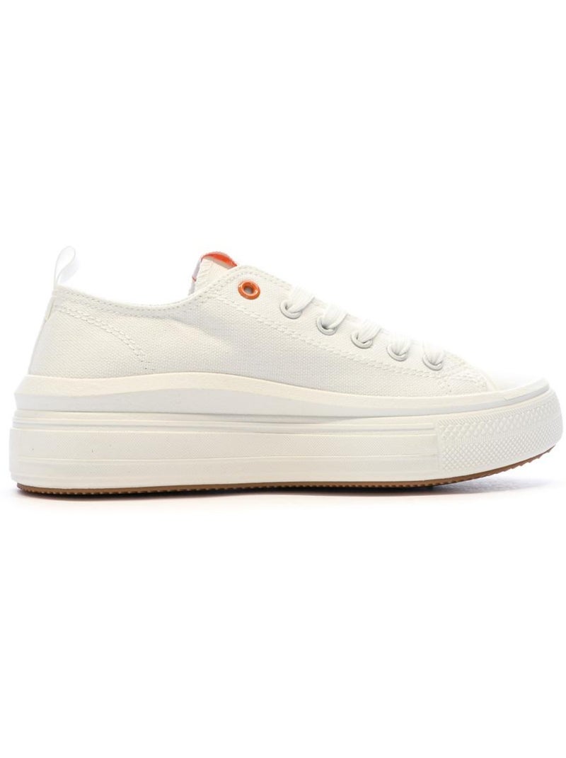 Baskets Basses  Femme Refresh Lona Blanc - Kiabi