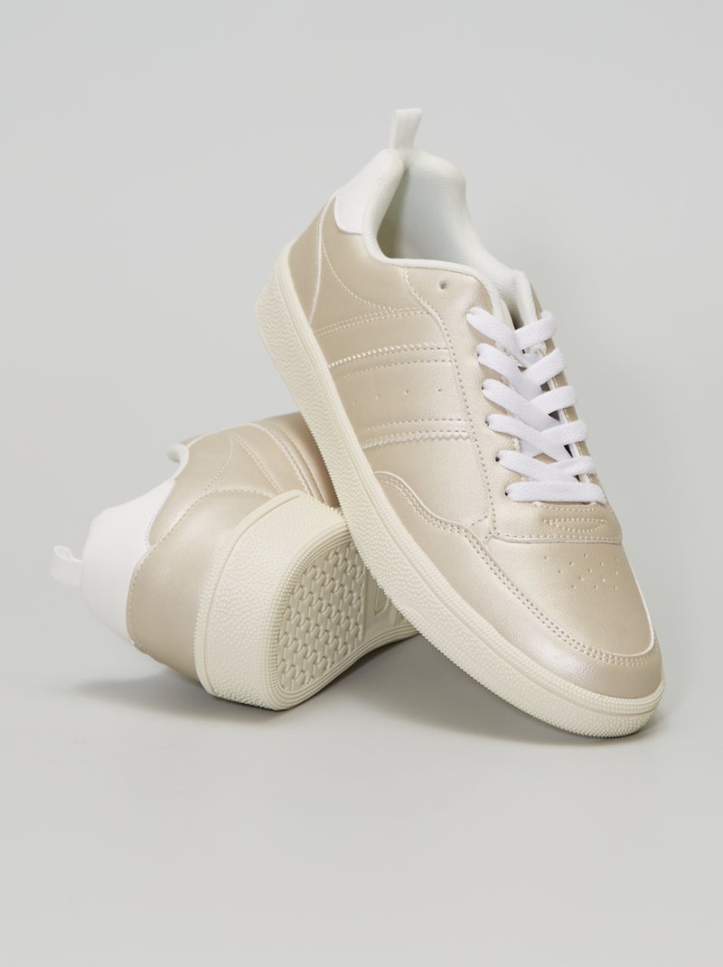 Baskets basses jaune - Kiabi