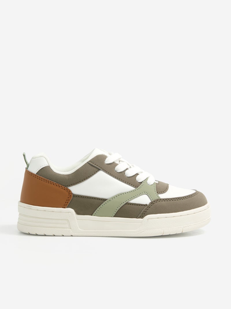Baskets basses Kaki - Kiabi