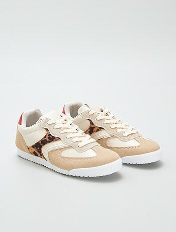 Baskets Just Cavalli Femme - Imprimé Léopard Blanc, Cuir - Taille UK 6.5 / US 8.5 - Neuf Sans Boîte