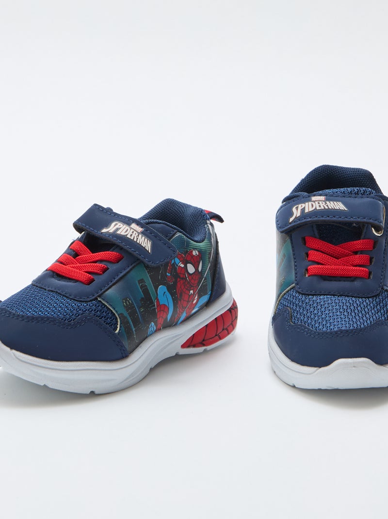 Baskets basses 'Marvel' 'Spiderman' Bleu - Kiabi