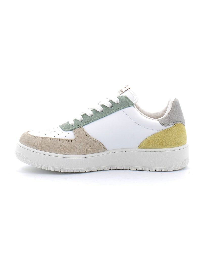 Baskets Basses Multicolores à Lacets Pour Femme Beige - Kiabi
