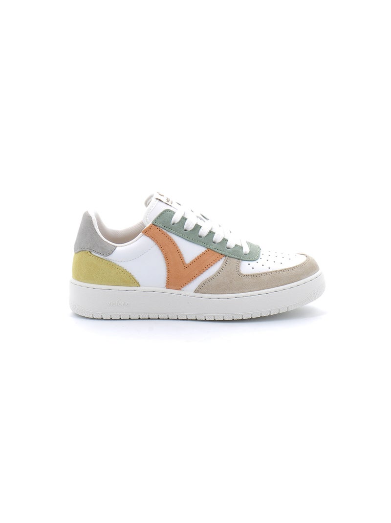 Baskets Basses Multicolores à Lacets Pour Femme Beige - Kiabi