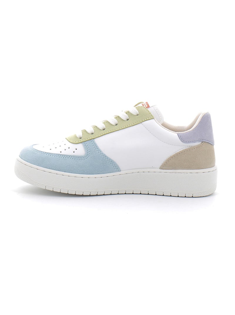 Baskets Basses Multicolores à Lacets Pour Femme Blanc - Kiabi